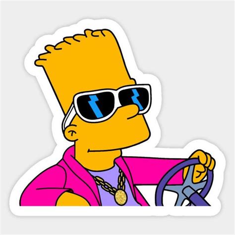 The Simpson Bart Bottle Sticker Laptop Decal Etsy Fun Stickers