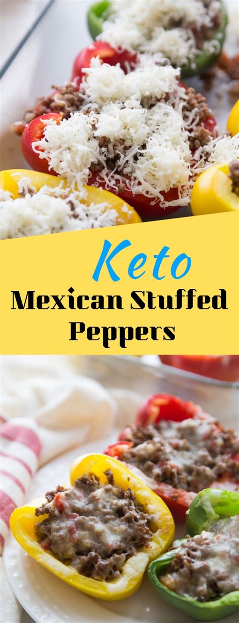 Adding salt, pepper, onions, and garlic to the riced cauliflower helps it to taste much better (just being honest here). Keto Mexican Stuffed Peppers #keto