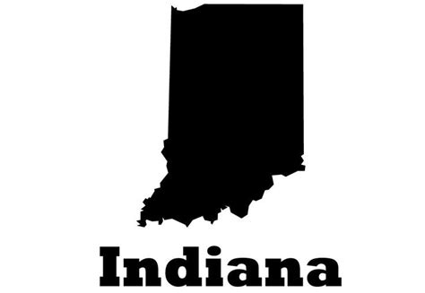 Indiana State Vinyl Wall Decal Map Silhouette Vinyl Wall Decoration