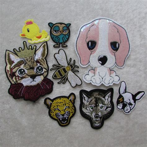 New Style Animal Patches For Clothing Iron On Embroidered Appliques Diy