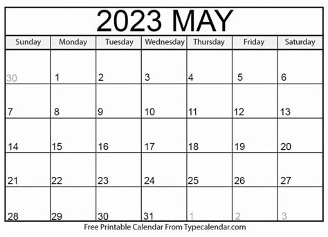 Printable May 2023 Calendar Templates With Holidays Free