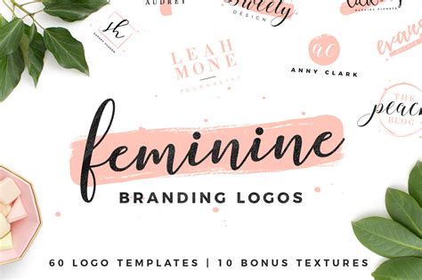 Feminine Branding Logos Creative Illustrator Templates ~ Creative Market