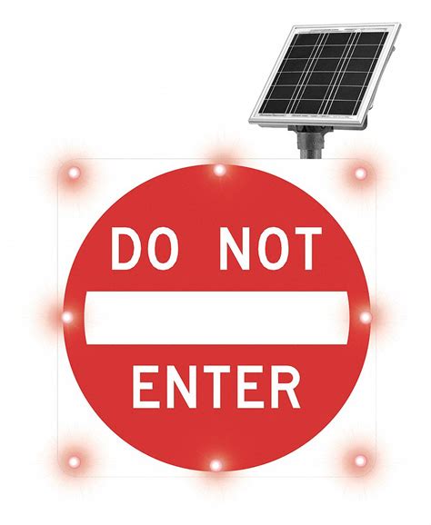 30 In X 30 In Nominal Sign Size Aluminum Led Traffic Sign 23l594