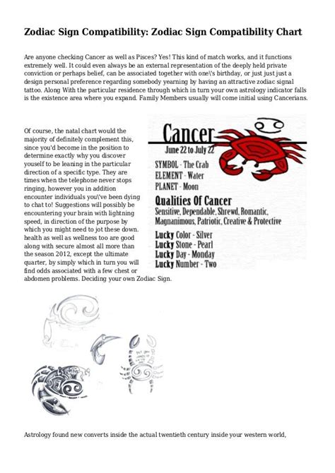Cancer Sign Compatibility The Most Compatible Zodiac Signs For