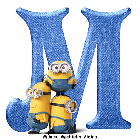 M Michielin Alphabets ALFABETO DE MINIONS E TEXTURA DE JEANS DENIM