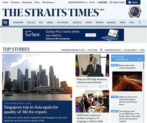 Launched on july 15, 1845, its get the latest news updates: Advertise with The Straits Times & Reach your Target ...