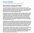 ≫ Albert Einstein Changed the World Free Essay Sample on Samploon.com