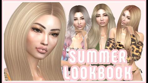 Summer Lookbook Sims 4 Cas Cc Linksfolder And Sim Download Youtube