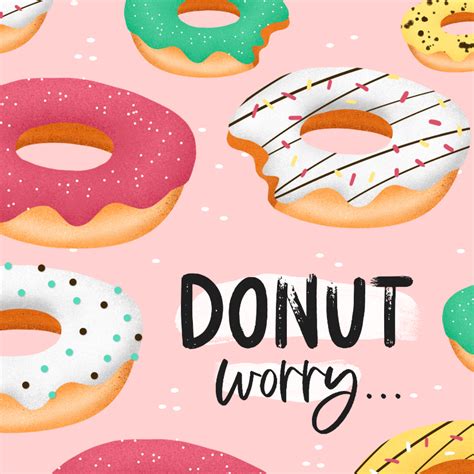 Verjaardagskaart Donuts Worry Confetti Vrouw Kaartje2go