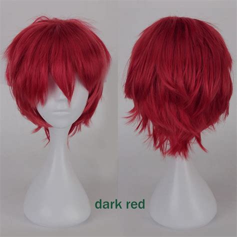 Unisex Anime Short Wig Straight Hair Cosplay Costume Party Heat