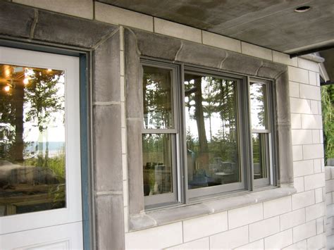 Custom Charcoal Cast Stone Precast Concrete Window Surround Vancouver