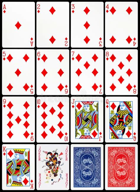 Playing Cards Diamonds Suit 16 Single Photos Of Classic Playing