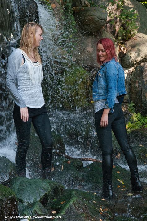 Wwf 69065 Movie And Images 2 Girls In Waterfall In Tight Black Pants