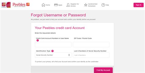 Check spelling or type a new query. Peebles Credit Card Login