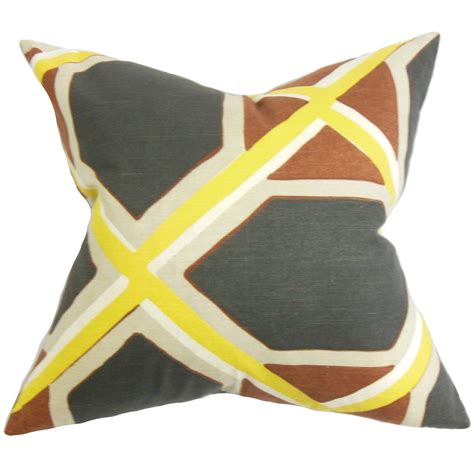 buy the pillow collection std rob coco copper c100 otthild geometric bedding sham black yellow