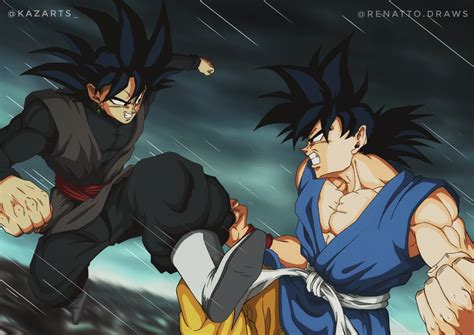 Goku Black Vs Goku Gt By Renattocr On Deviantart Dragon Ball Z Dragon