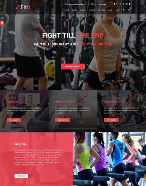 Best Fitness Gym Website Templates Free Premium Freshdesignweb Website Template Fun