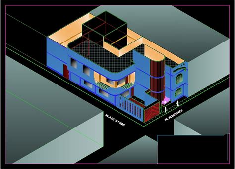 Facade - Isometric View DWG Block for AutoCAD • Designs CAD