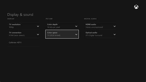 Xbox One Best Picture Settings Youtube