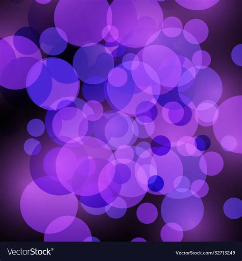 Abstract Blue Purple Bubble Background With Bokeh Vector Image