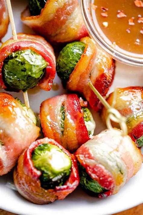 Maple Bacon Wrapped Brussels Sprouts Easy Holiday Side Dish