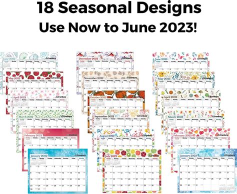 Buy Cranbury Standing Desk Calendar 2022 2023 Seasons 8x6 Use