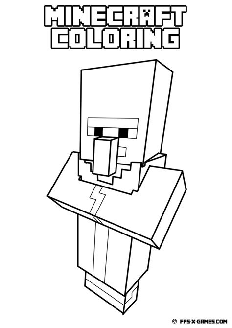 Minecraft Herobrine Free Coloring Pages