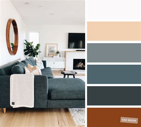 Dark Living Room Gray Color Schemes