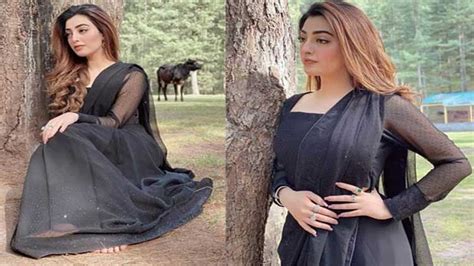 Nawal Saeeds Black Saree Photoshoot Goes Viral On Social Media