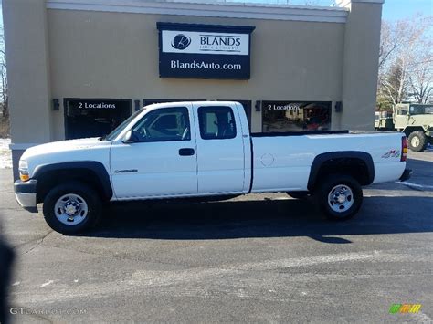 2001 Summit White Chevrolet Silverado 2500hd Ls Extended Cab 4x4