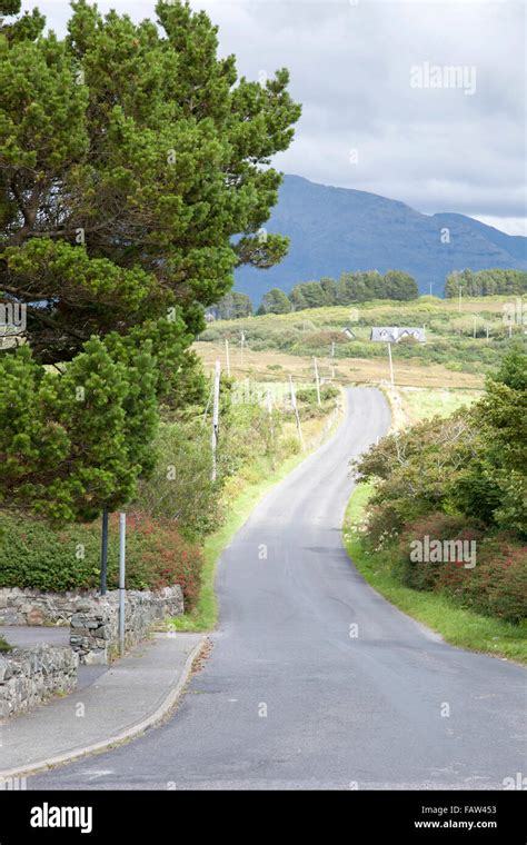 Country Road Tully Cross Connemara National Park County Galway