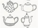 Coloring Tea Kettle Sketch Meg Coffee Pottery Teapots Pot Divyajanani Embroidery Patterns Teapot Pins sketch template