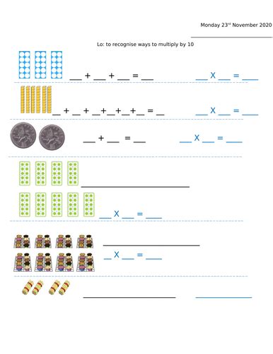 Multiplication As Repeated Addition 2nd Grade 3rd Grade Math Worksheet