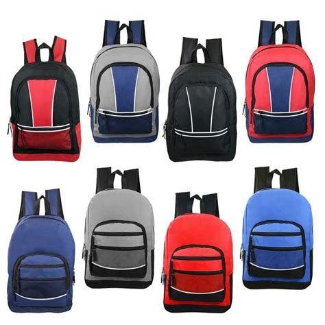 Wholesale 17 Bulk Backpacks 8 Assorted Styles With 52 Pc Sku