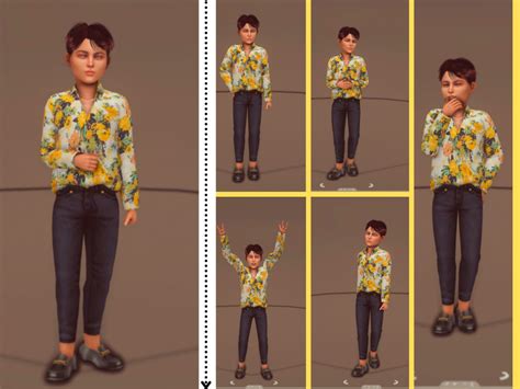 The Sims Resource Kid Pose Pack Cas And Game Mode Set 3
