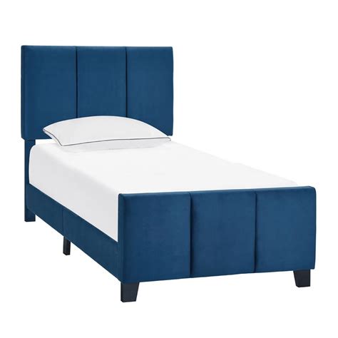 Modern Youth Twin Channel Upholstered Bed Nile Accentrics Home