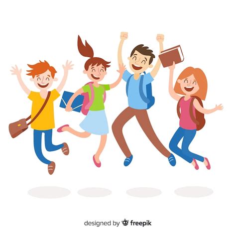 Free Download Happy Students Jumping