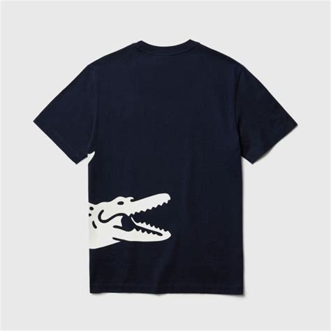 Lacoste Mens Lacoste Regular Fit Oversized Crocodile Print Polo Shirt 4