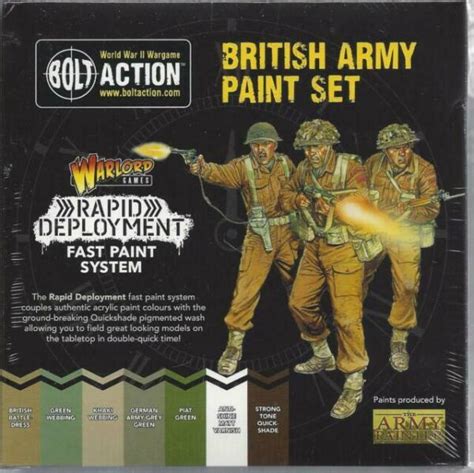 Warlord Bolt Action British Paint Set Acrylic Wlg822611001 For Sale
