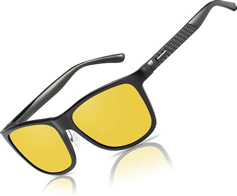 Night Vision Driving Glasses Polarized Yellow Lens Tinted Unisex Riding