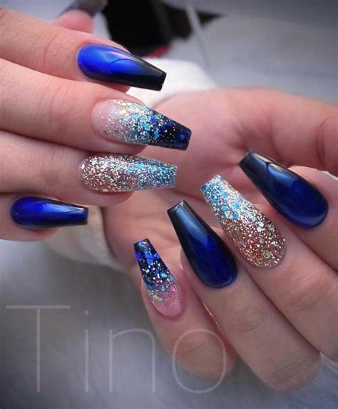 Las propuestas para tu próxima manicura. Glitter ombre | Uñas de gel, Manicura de uñas, Uñas azules
