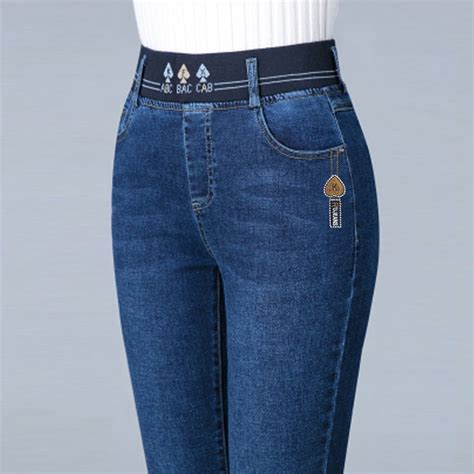 2022 New High Waist Stretch Jeans Women Straight Large Size Loose