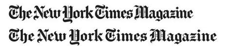 The closest font we can find for the new york times logo is old english, which is a blackletter font published by linotype. Redesign Of The 'New York Times Magazine' Includes A New ...