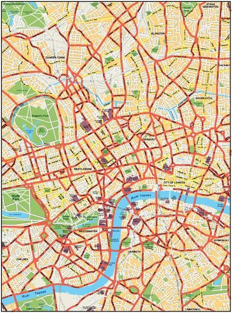 London Vector Map London Eps Illustrator Vector Maps Eps Illustrator