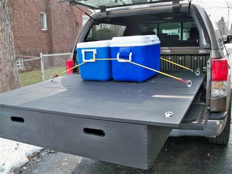 Here is a simple and easy to follow guide to making a bed and some diy truck bed storage, at the backside of your truck! DIY - Bed Storage system for my truck - Toyota Tundra ...