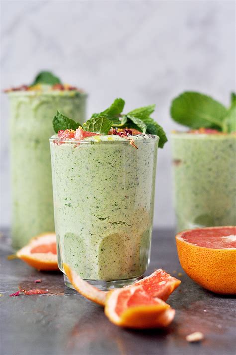 Green Spinach And Mint Smoothies Little Kitchen Big World Recipe