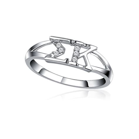 Sigma Kappa Ring Sterling Silver Sk R001 Etsy
