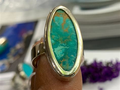 Real Turquoise Ring Silver 925 Sterling Etsy Uk