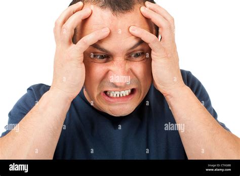 Portrait Of An Extremely Angry Young Man Stock Photo Alamy