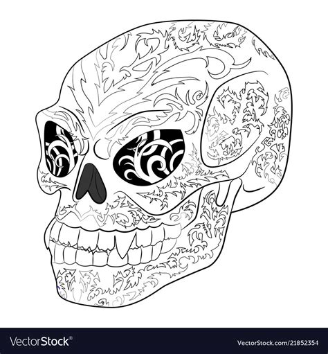 Evil Skull Coloring Pages